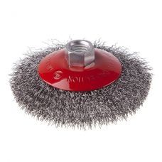 INTERTOOL Щітка конусна 115мм, для КШМ, М14 (кручений дріт)