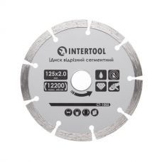 INTERTOOL Диск відрізний сегментний алмазний 125мм, 16-18% (для плитки, каменю,сухий різ)