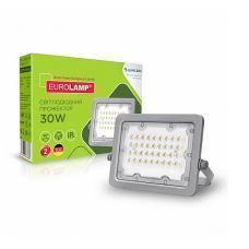 EUROLAMP LED SMD Прожектор сірий з радіатором 30W 5000K (20) LED-FL-30(gray)